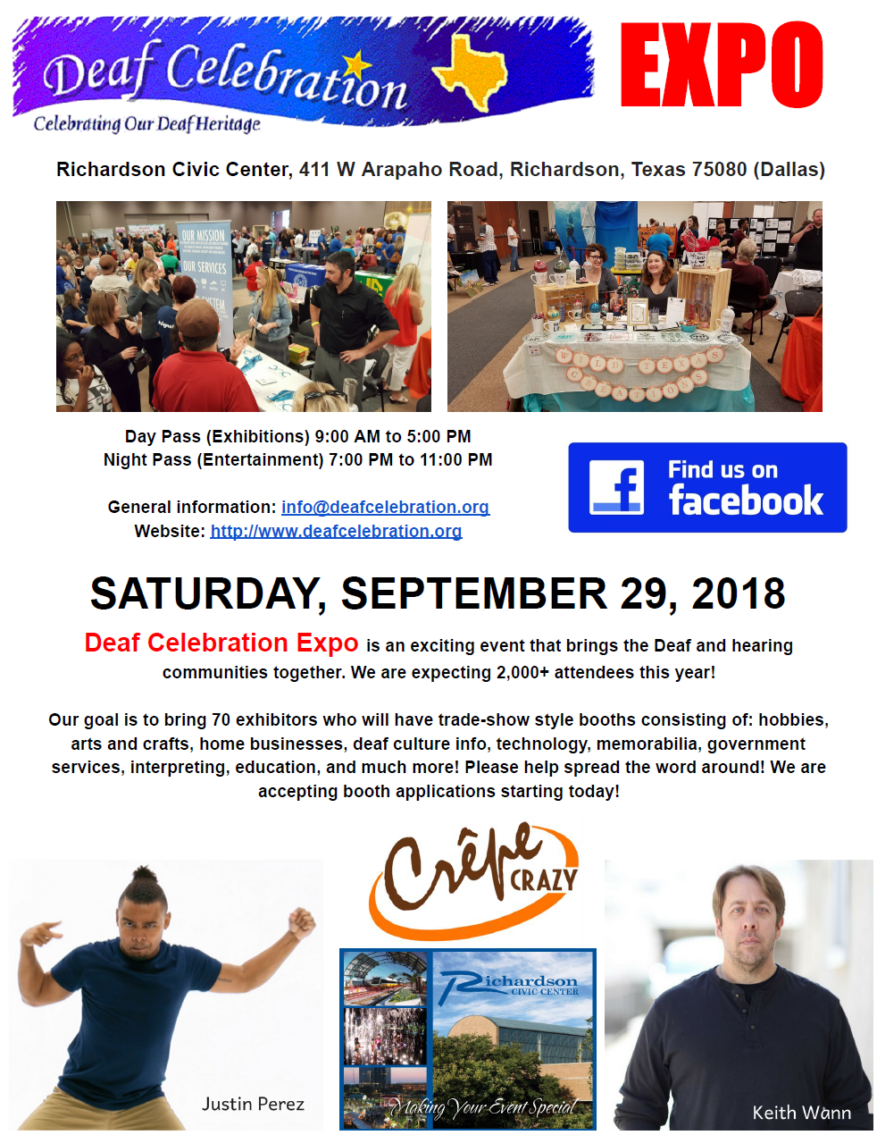 Deaf Celebration Expo 2018 Don’t to PreRegister Today